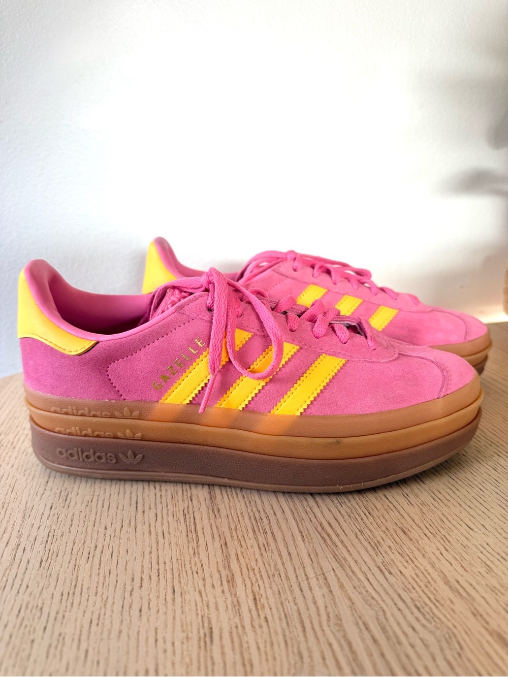 Adidas Gazelle Bold Platform Sneakers NWOT Size 7 pink/orange